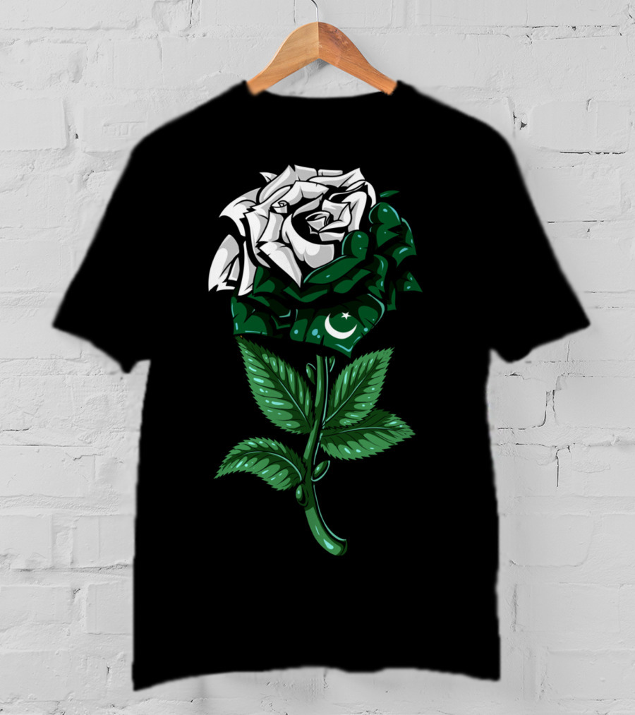 Pakistan Flag Rose T-Shirt