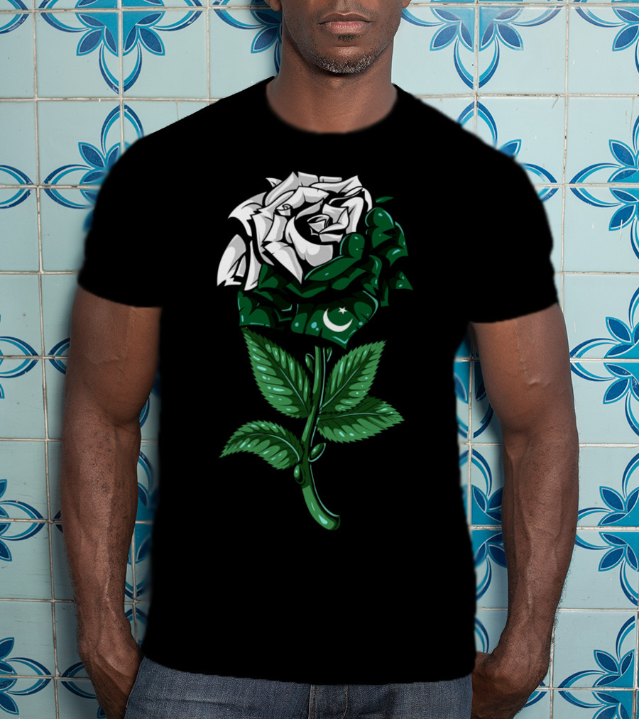 Pakistan Flag Rose T-Shirt