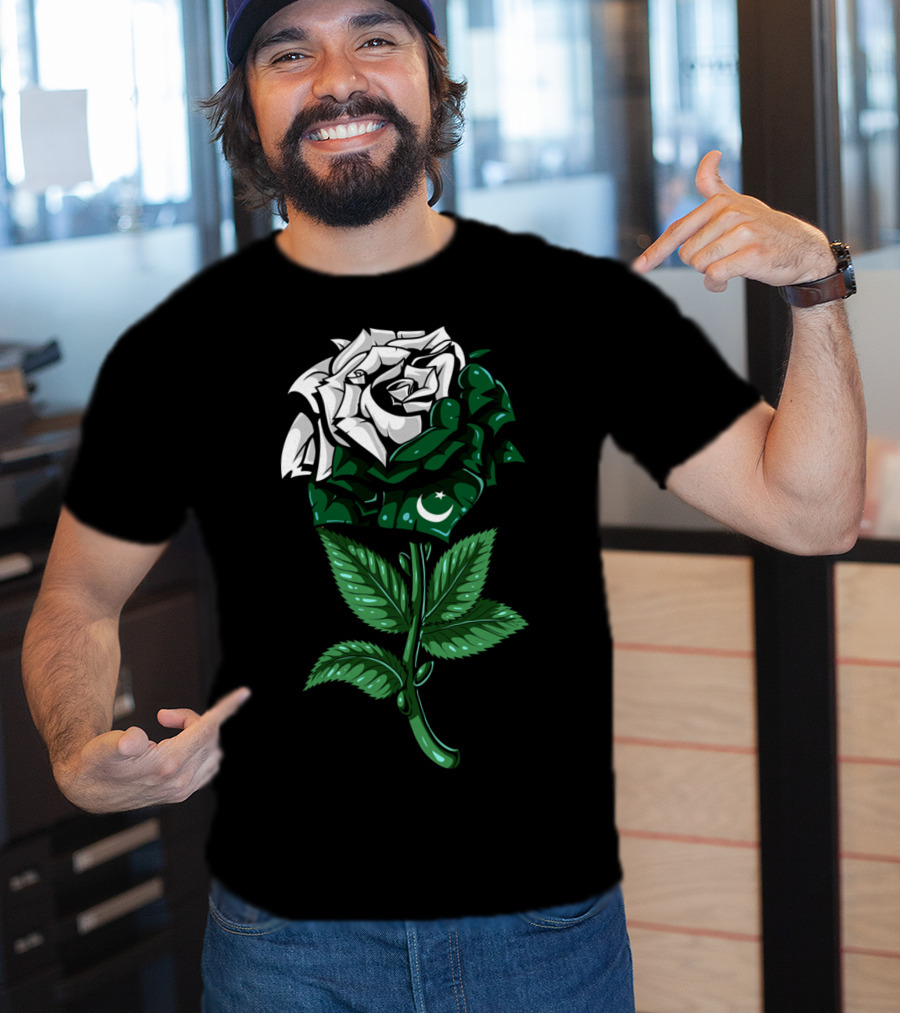 Pakistan Flag Rose T-Shirt