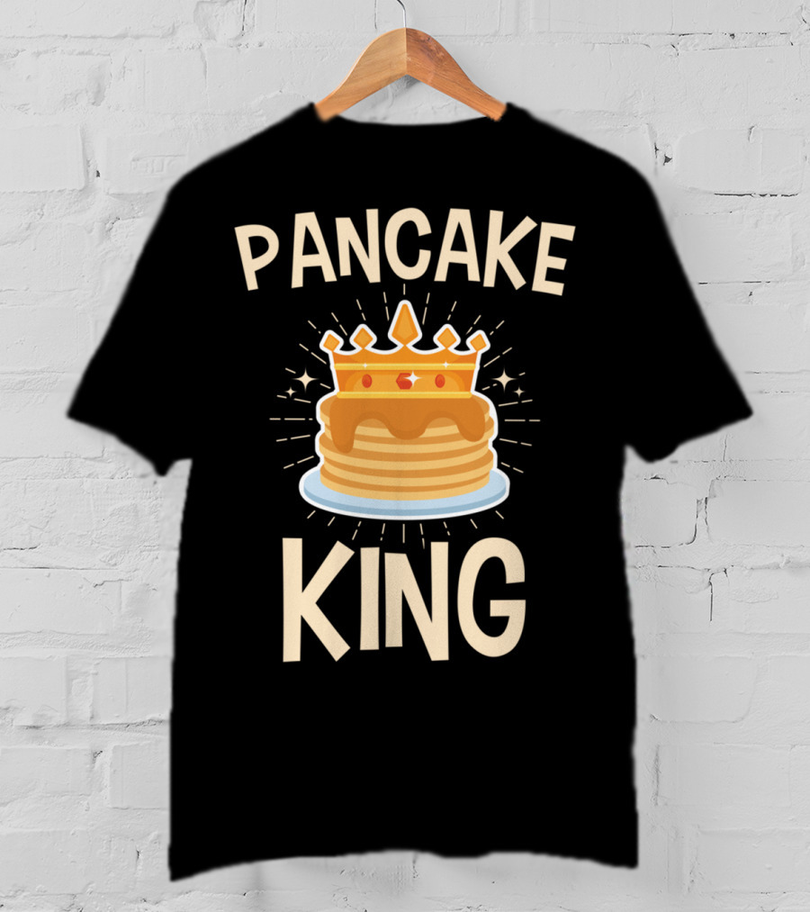 Pancake King Breakfast Stack Crown T-Shirt