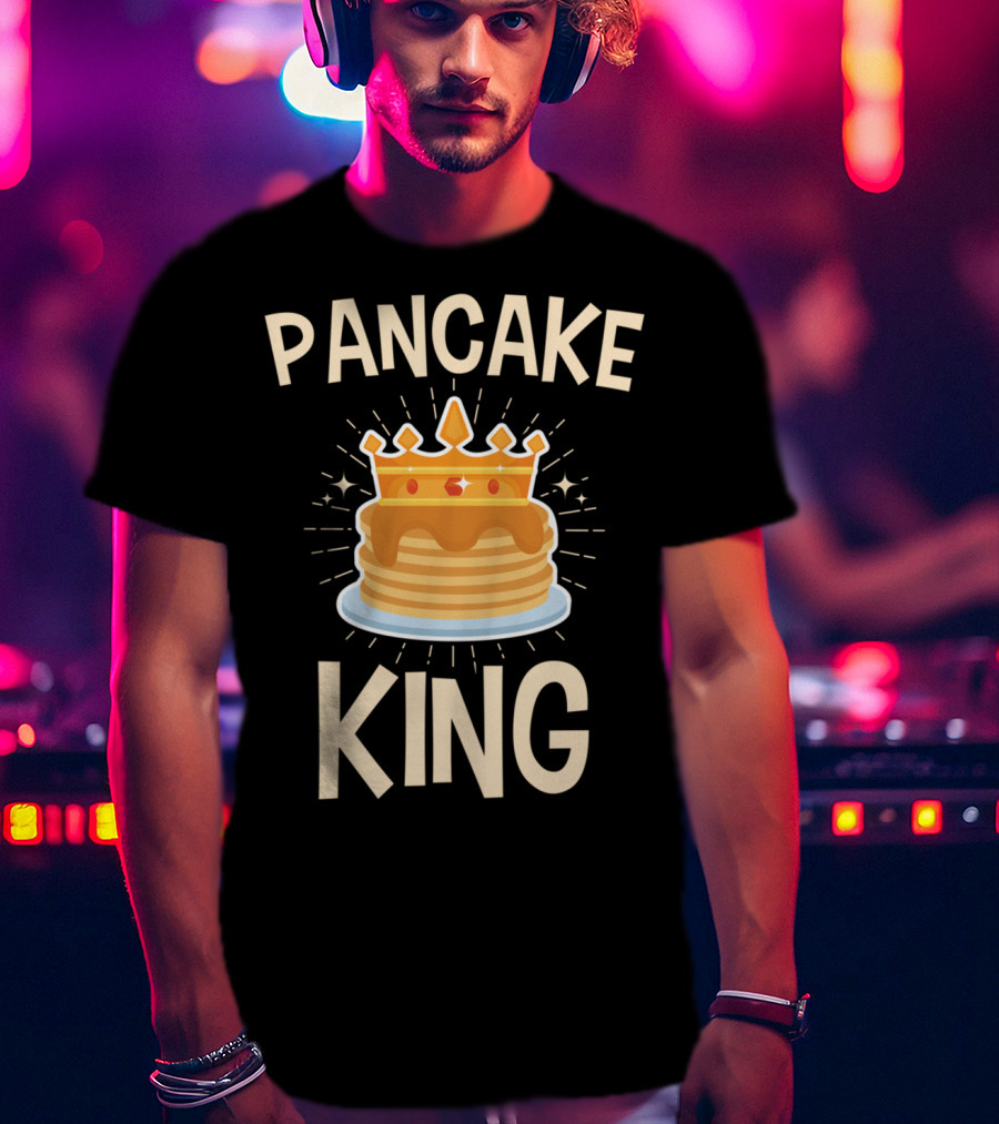 Pancake King Breakfast Stack Crown T-Shirt