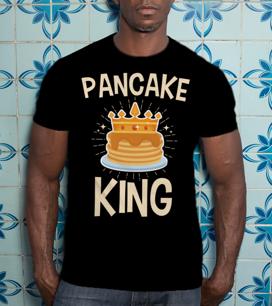 Pancake King Breakfast Stack Crown T-Shirt
