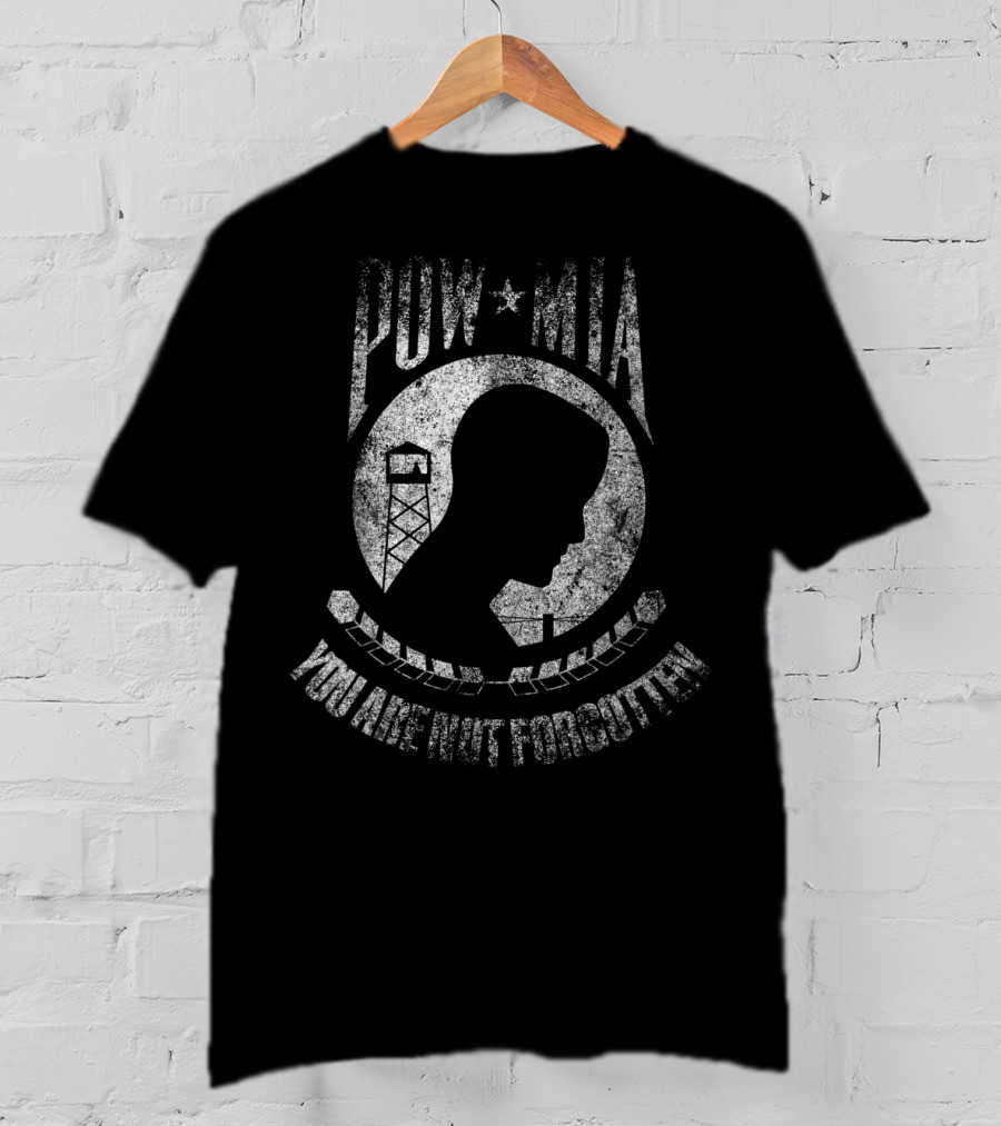 POW MIA You Are Not Forgotten Prisoner Of War Flag T-Shirt