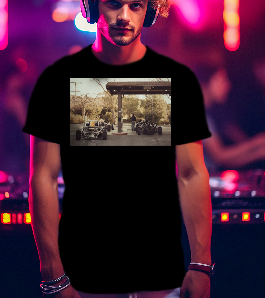 Race Car Pit Stop Fueling Moment At Outdoor Station T-Shirt