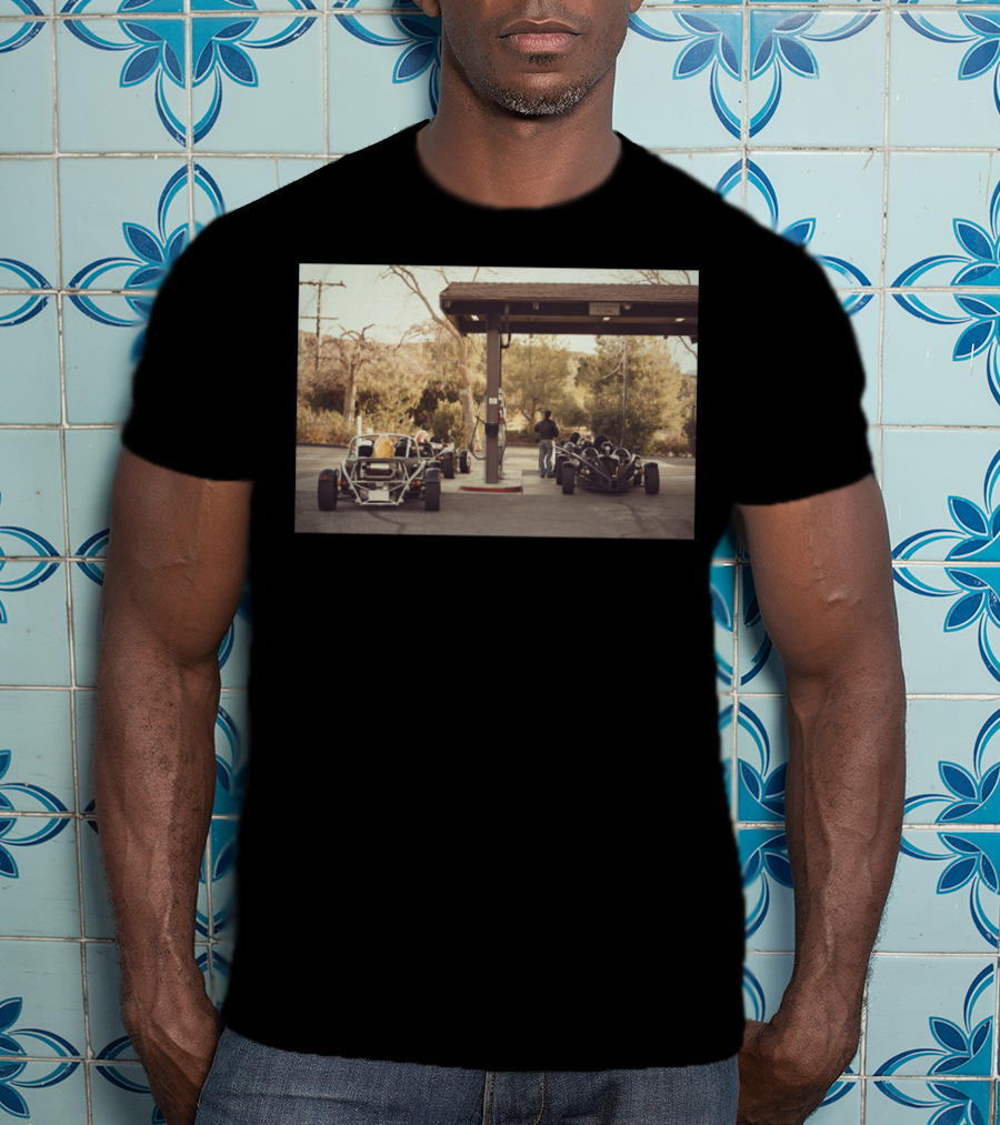 Race Car Pit Stop Fueling Moment At Outdoor Station T-Shirt