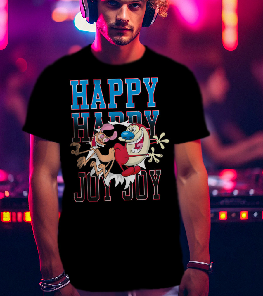 Ren And Stimpy Happy Happy Joy Joy T-Shirt