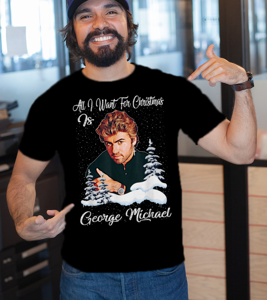 All I Want For Christmas Is George Michael Retro Love T-Shirt