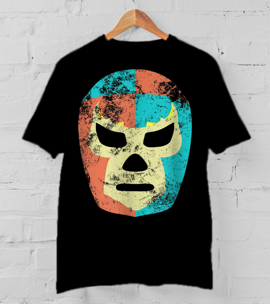 Retro Mexican Lucha Libre Wrestling Mask T-Shirt