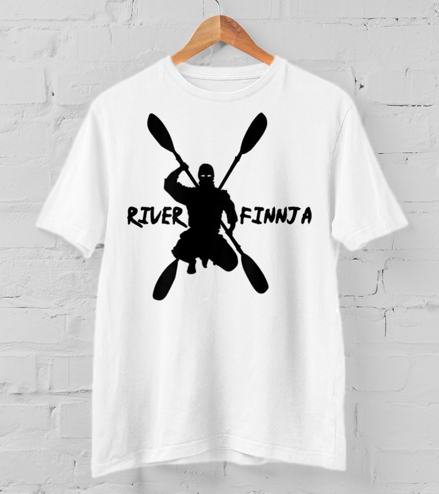 River Finnja Ninja Kayaking Rafting Paddle Adventure T-Shirt