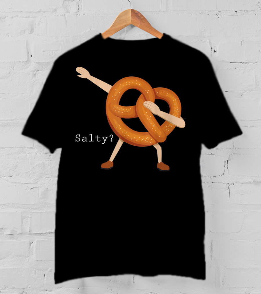 Salty Dabbing Pretzel Funny Foodie Baker T-Shirt