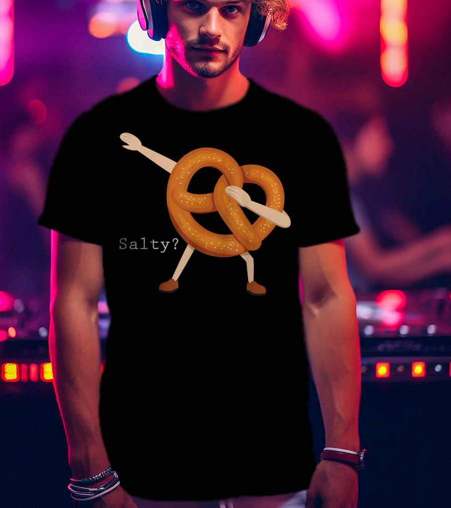 Salty Dabbing Pretzel Funny Foodie Baker T-Shirt