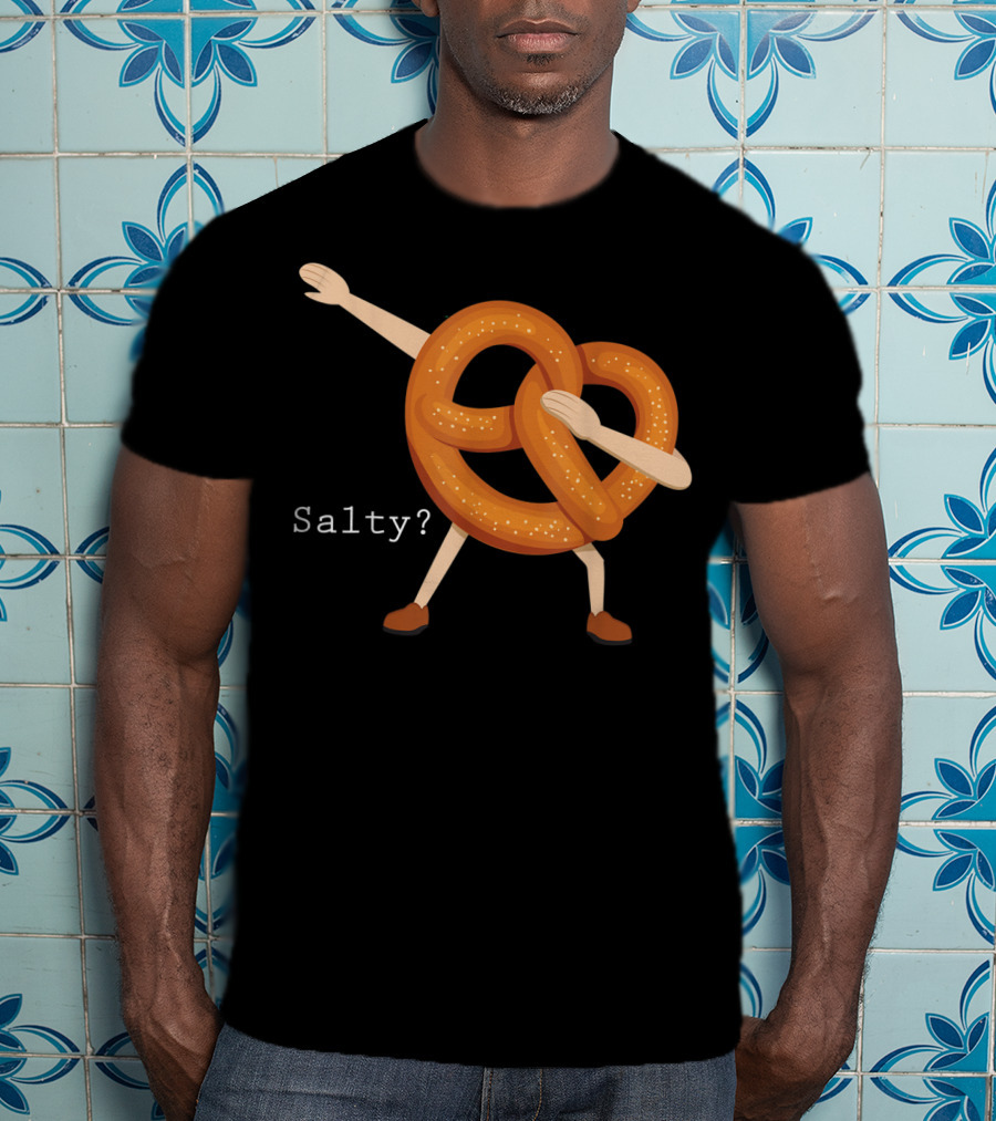 Salty Dabbing Pretzel Funny Foodie Baker T-Shirt