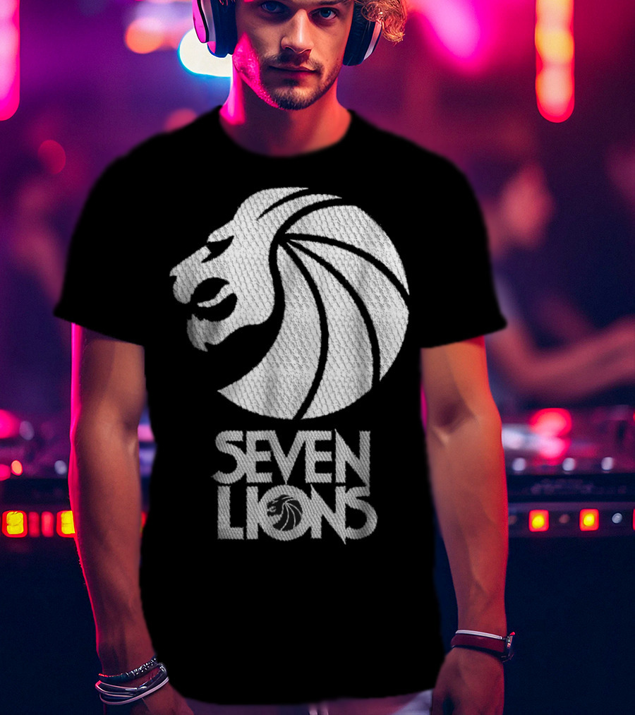 Seven Lions Iconic Logo Lion Head T-Shirt