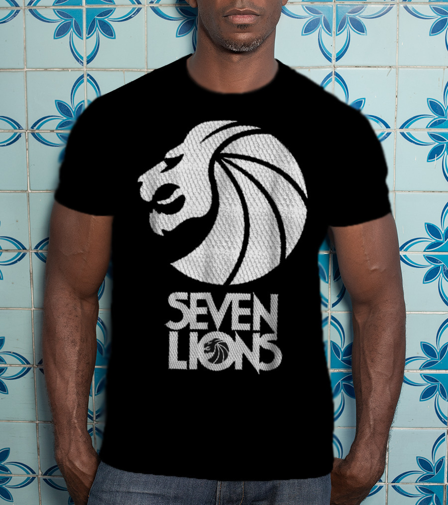 Seven Lions Iconic Logo Lion Head T-Shirt