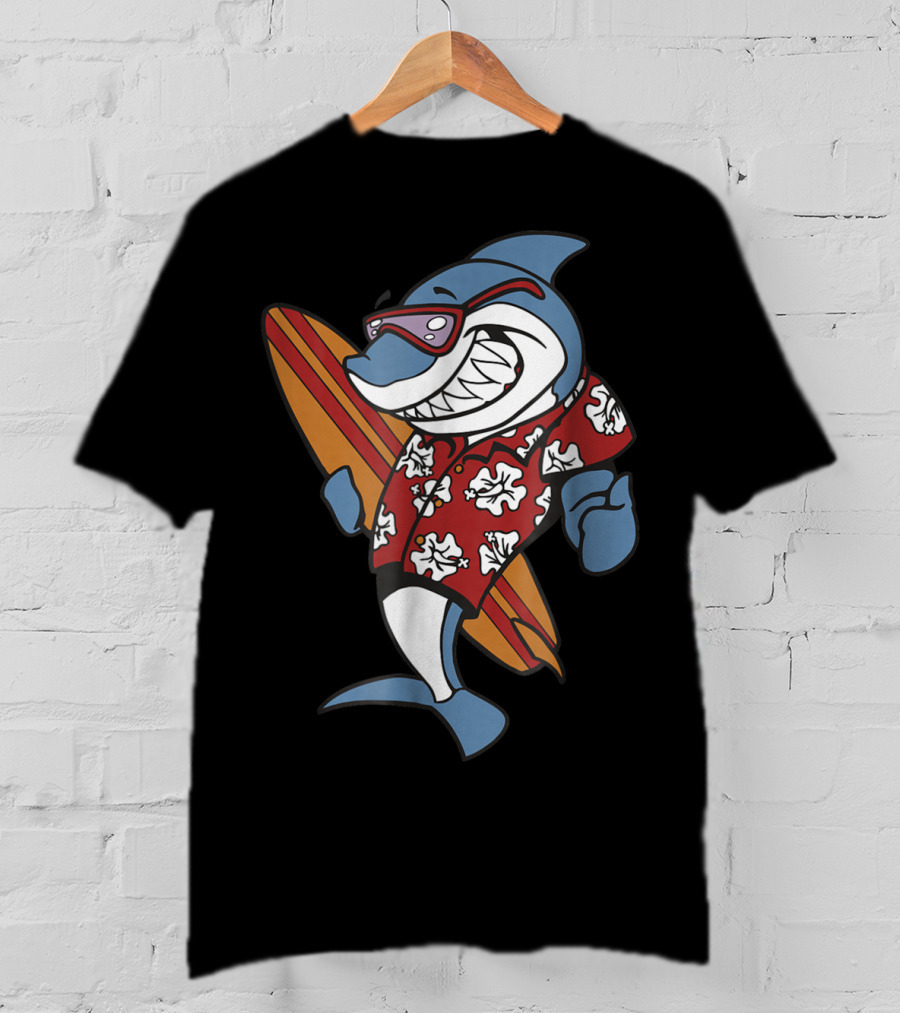 Shark Surf Hawaiian Surfing T-Shirt