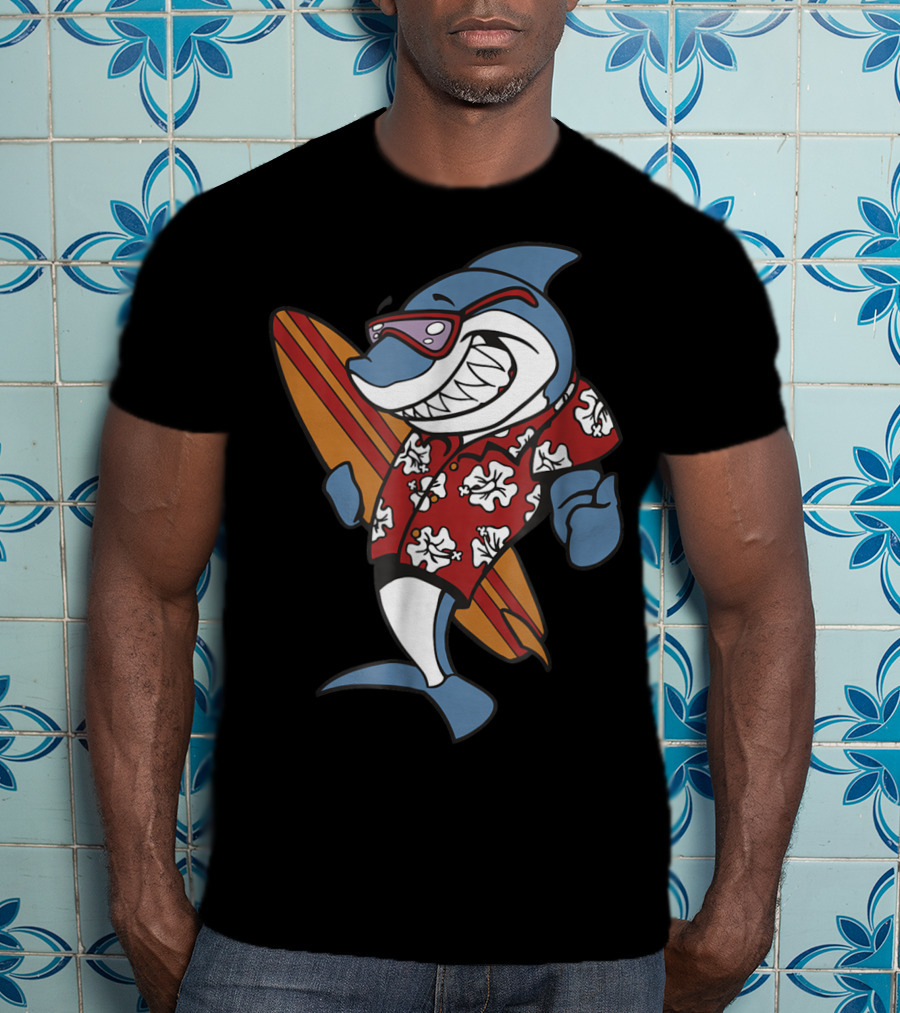 Shark Surf Hawaiian Surfing T-Shirt