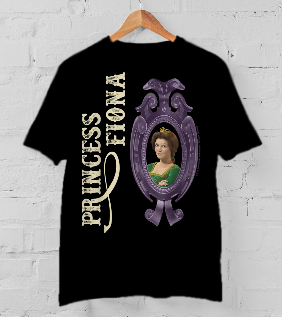 Shrek Princess Fiona In Purple Mirror Reflection T-Shirt