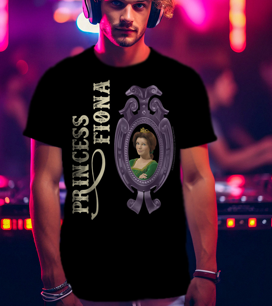 Shrek Princess Fiona In Purple Mirror Reflection T-Shirt