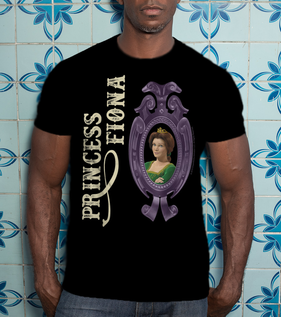 Shrek Princess Fiona In Purple Mirror Reflection T-Shirt