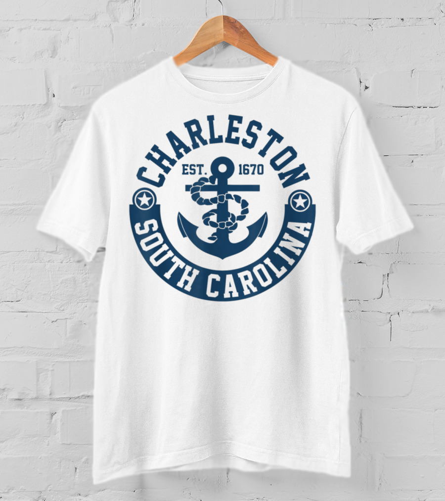 Charleston South Carolina Est. 1670 Anchor T-Shirt