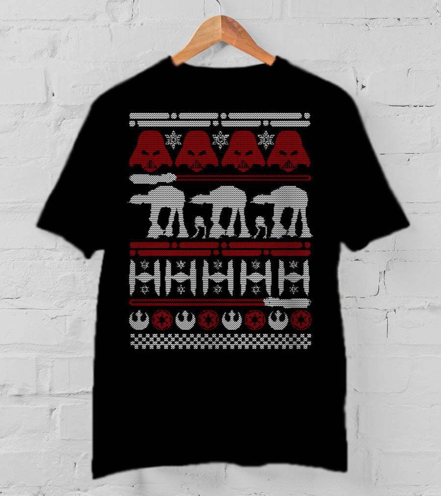 Star Wars Battle Of Hoth AT-ATs Darth Vader Rebel Empire Icons T-Shirt