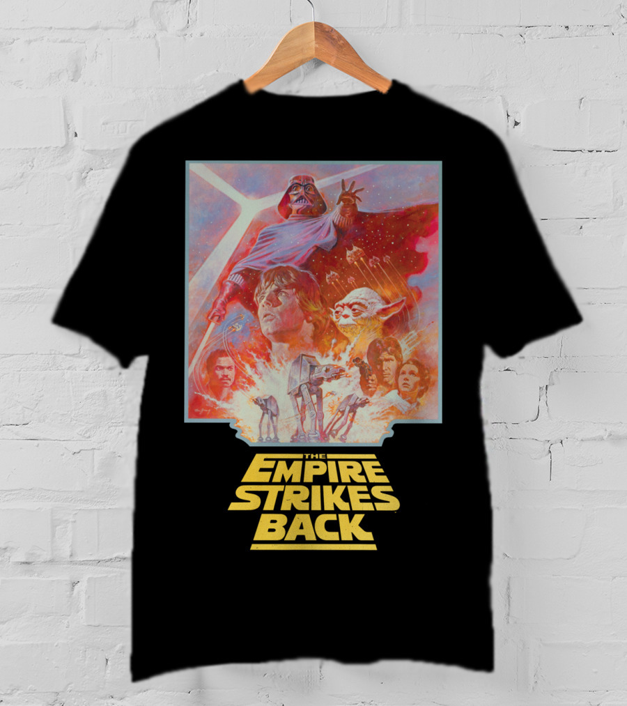 Star Wars The Empire Strikes Back Darth Vader Luke Skywalker Yoda AT-AT Walkers T-Shirt