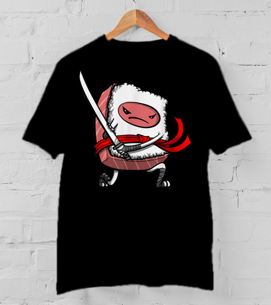 Kawaii Samurai Sushi Ninja Japanese Food T-Shirt