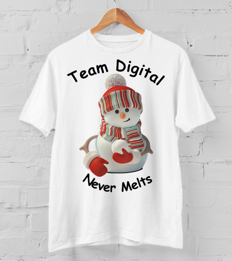 Team Digital Snowman Never Melts T-Shirt