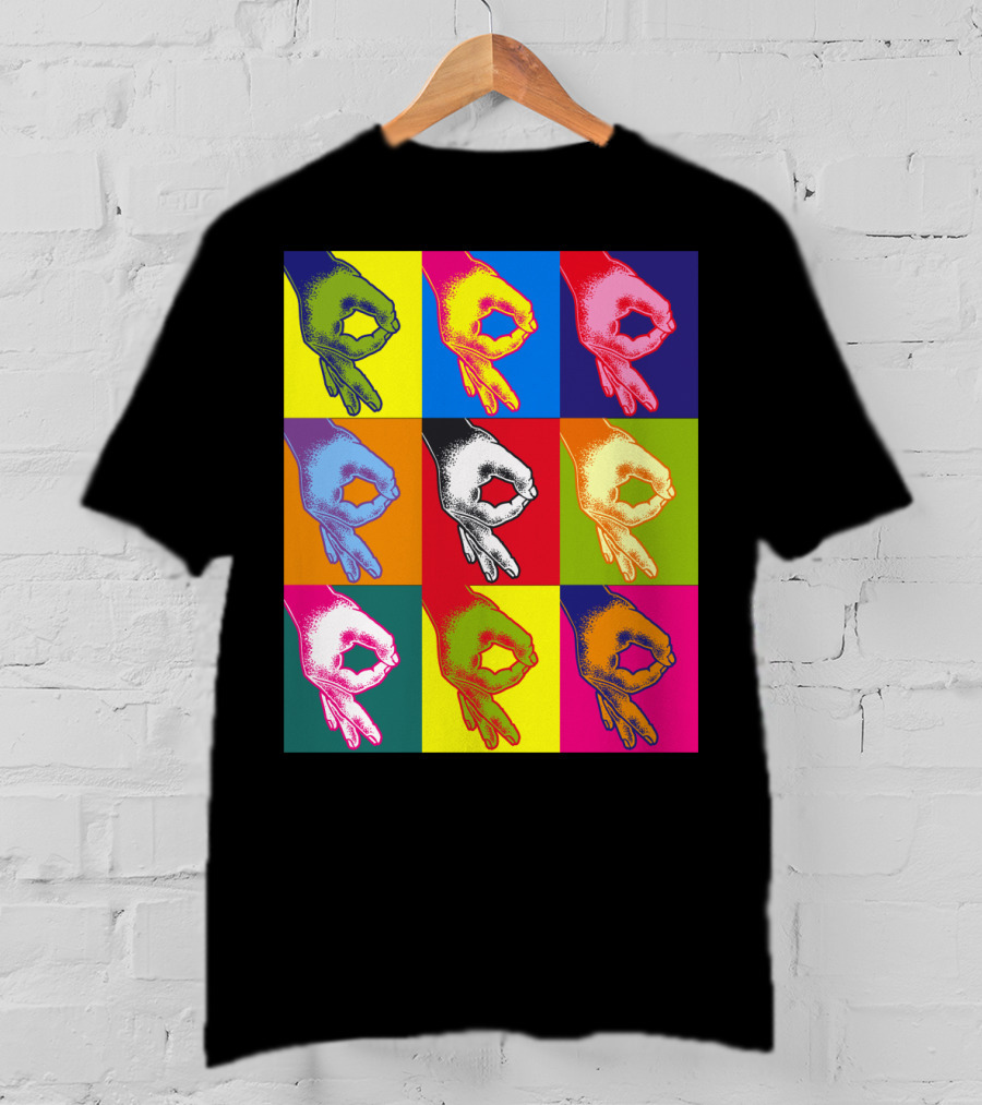 The Circle Game X9 Pop Art Style Hands Multicolor Block T-Shirt