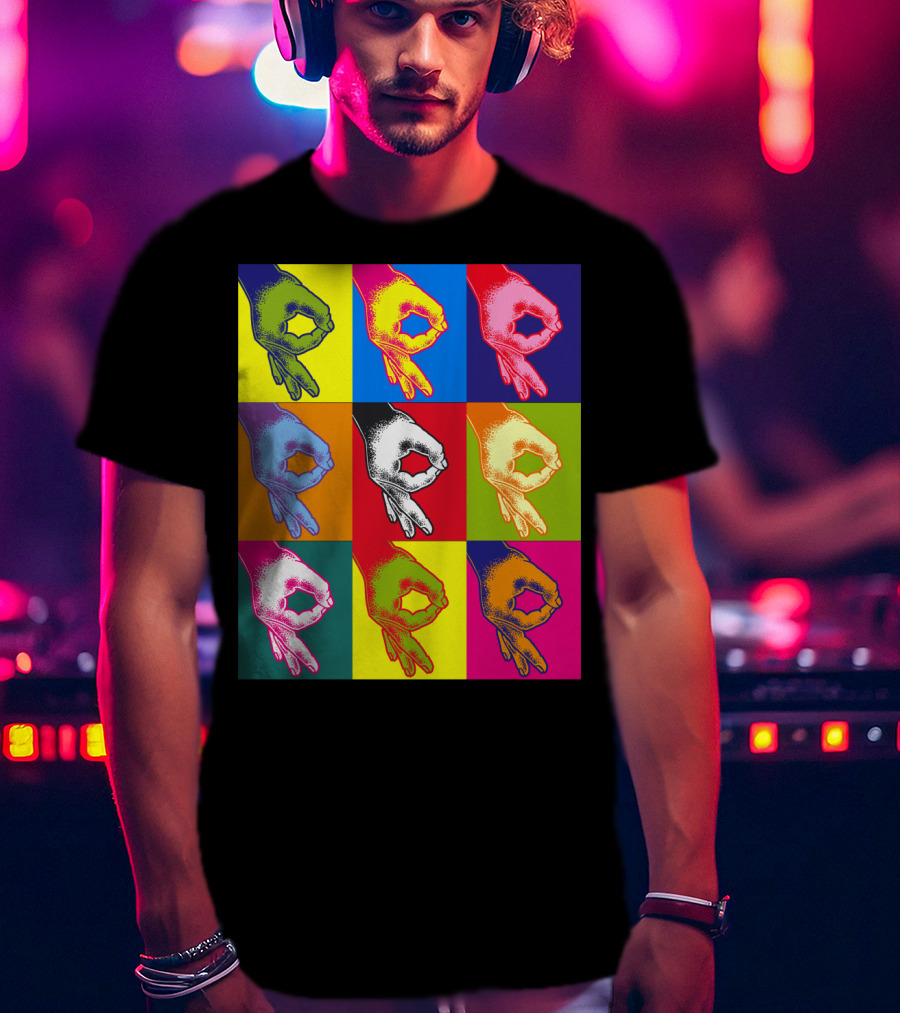 The Circle Game X9 Pop Art Style Hands Multicolor Block T-Shirt