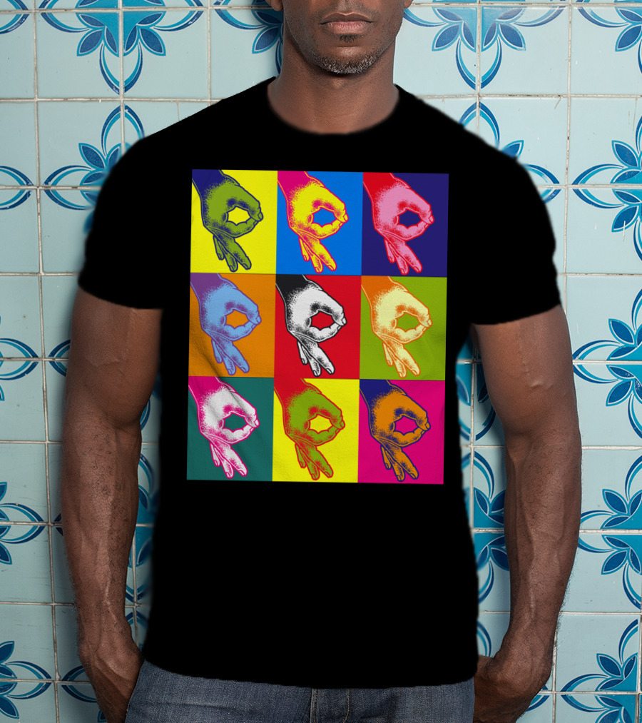 The Circle Game X9 Pop Art Style Hands Multicolor Block T-Shirt