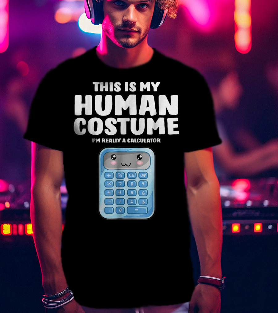 This Is My Human Costume I'm Really A Calculator T-Shirt