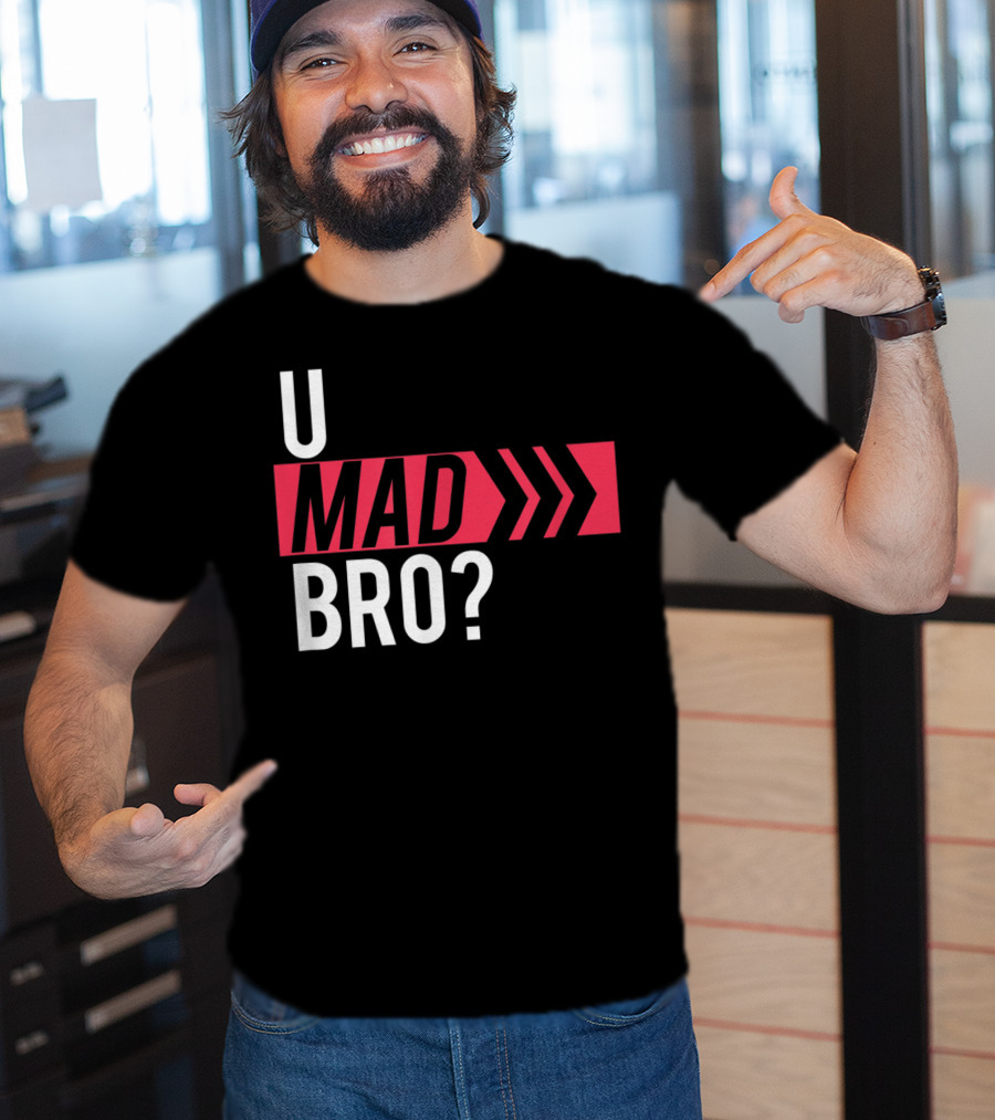 U Mad Bro Bold Red Arrows T-Shirt
