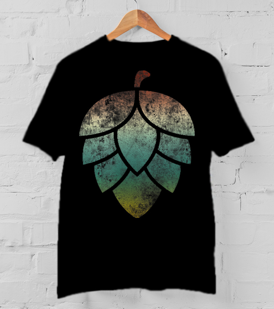 Vintage Hop Leaf For Home Brewers And Lovers Of Hoppy Beer T-Shirt