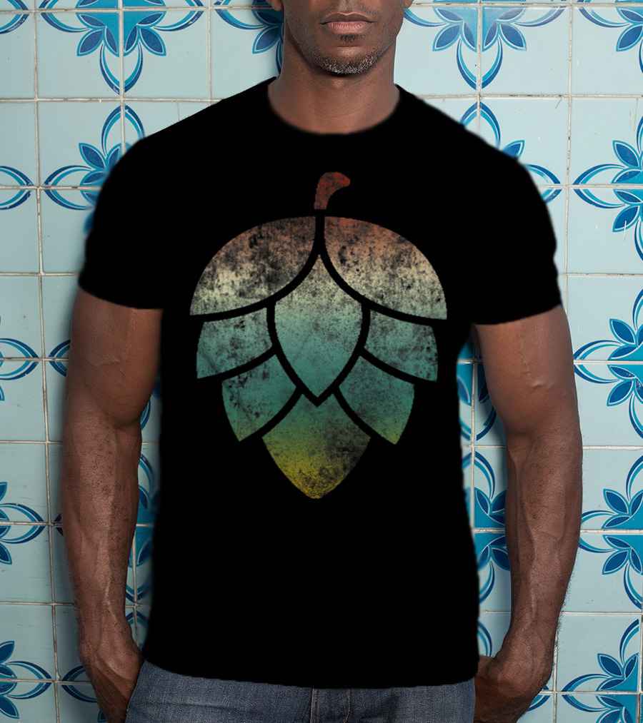 Vintage Hop Leaf For Home Brewers And Lovers Of Hoppy Beer T-Shirt