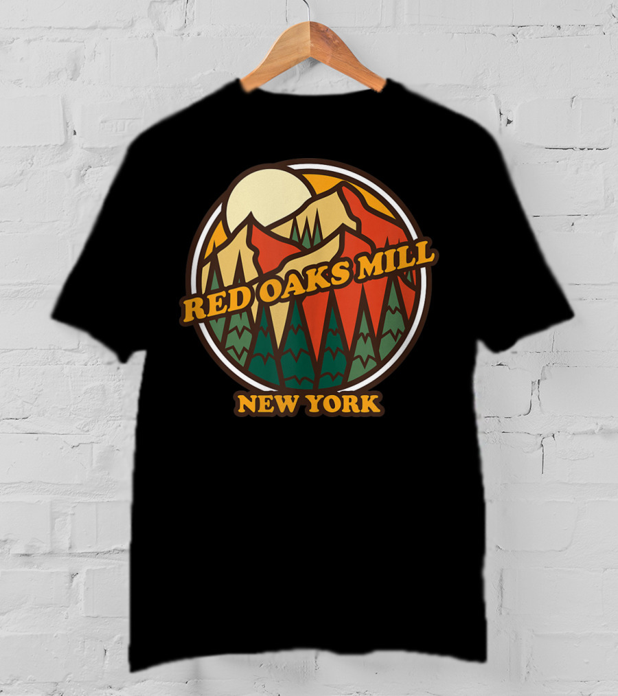 Red Oaks Mill New York Mountain Vintage Hiking T-Shirt