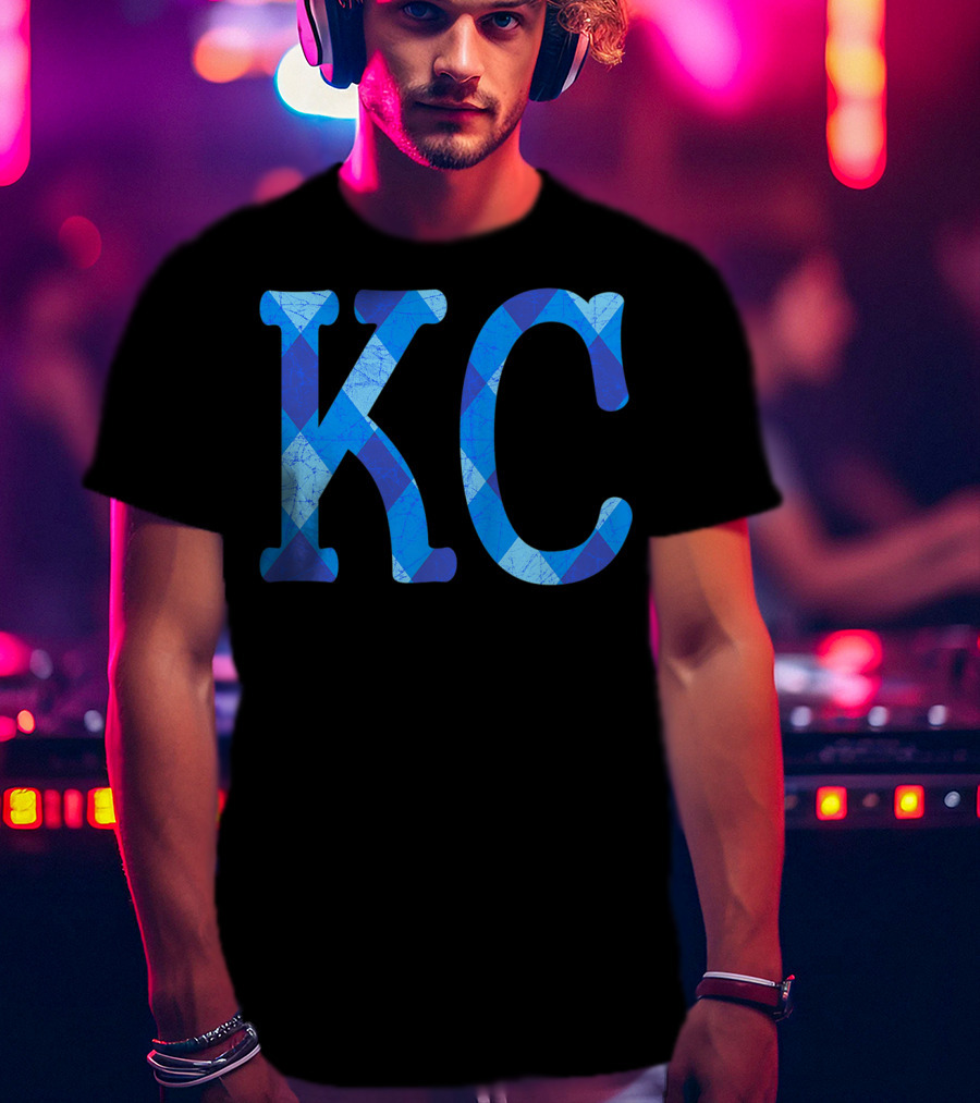 Vintage Royal Blue KC Kansas City Fan Gear T-Shirt