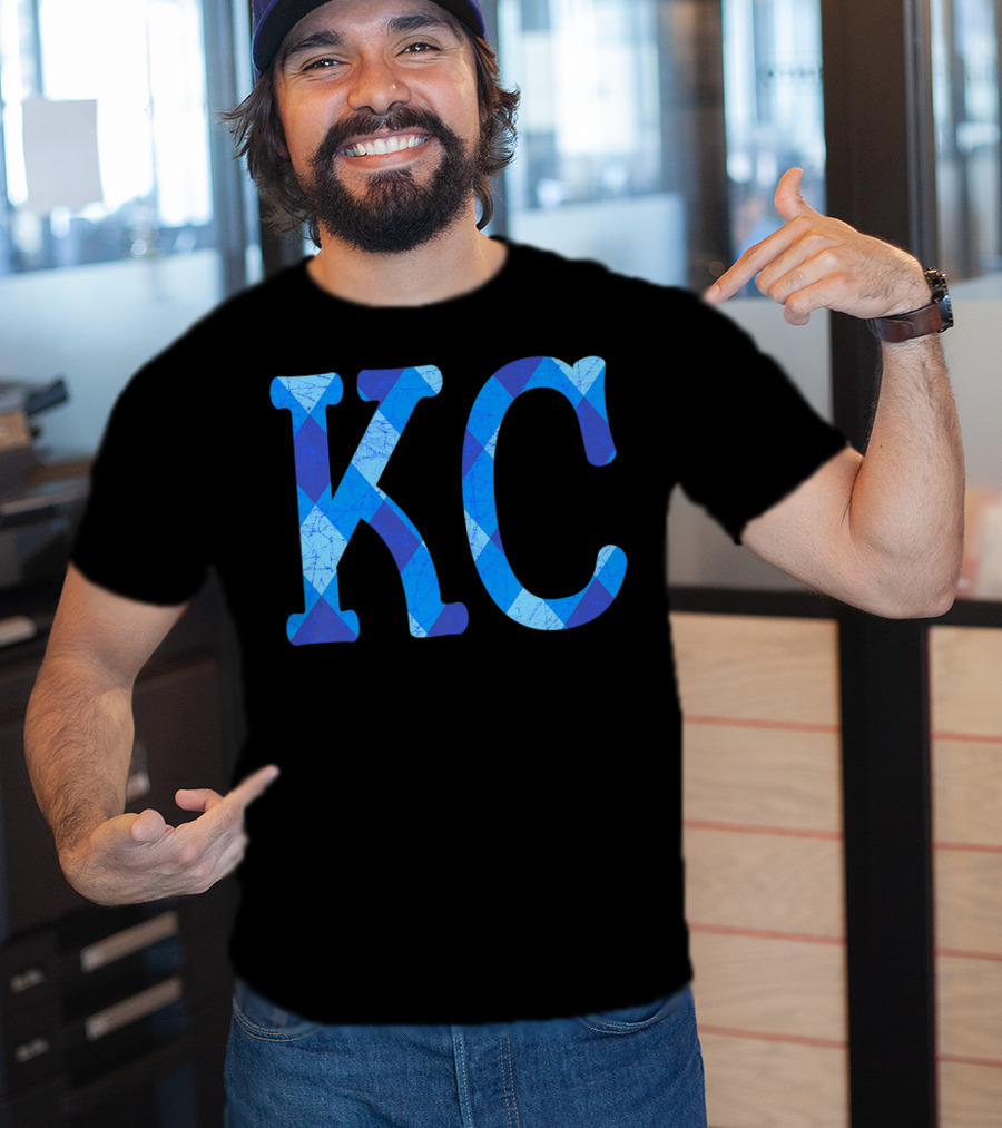 Vintage Royal Blue KC Kansas City Fan Gear T-Shirt