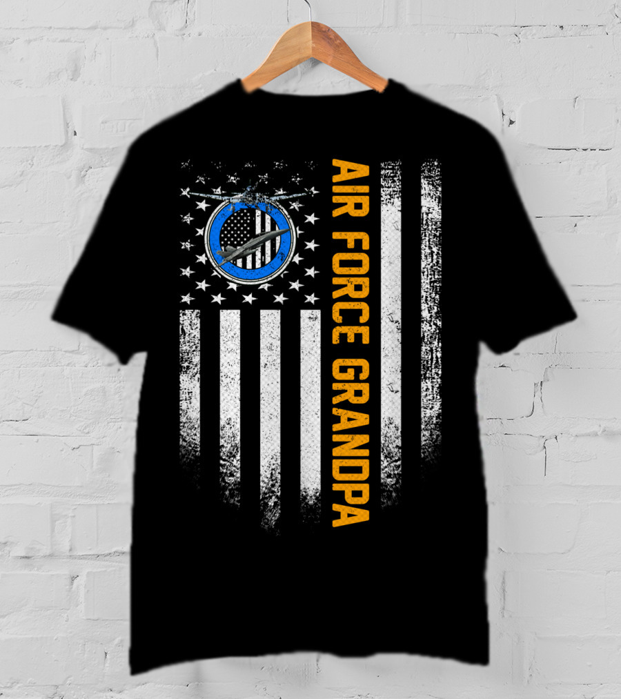 Vintage USA Air Force Grandpa Proud America T-Shirt