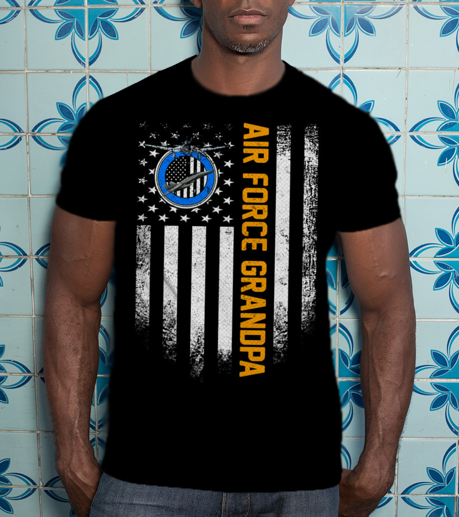 Vintage USA Air Force Grandpa Proud America T-Shirt