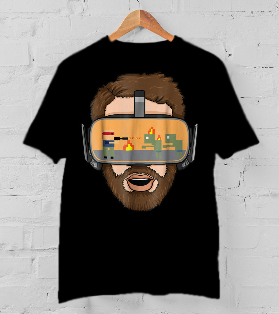 Virtual Reality Pixelated Adventure Inside Headset T-Shirt