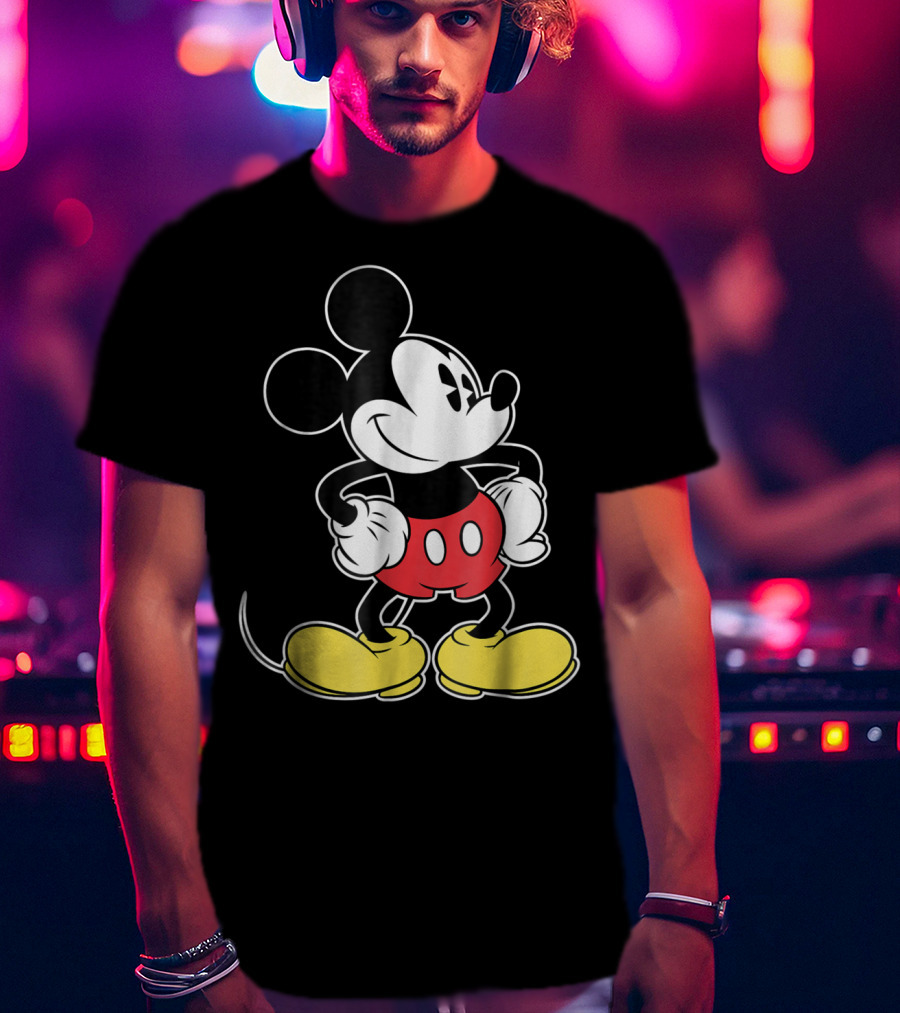 Disney Classic Mickey Mouse Iconic Red Shorts And Yellow Shoes T-Shirt