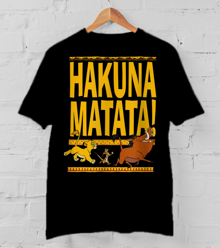 Hakuna Matata Lion King Simba Timon Pumbaa Disney Classic T-Shirt