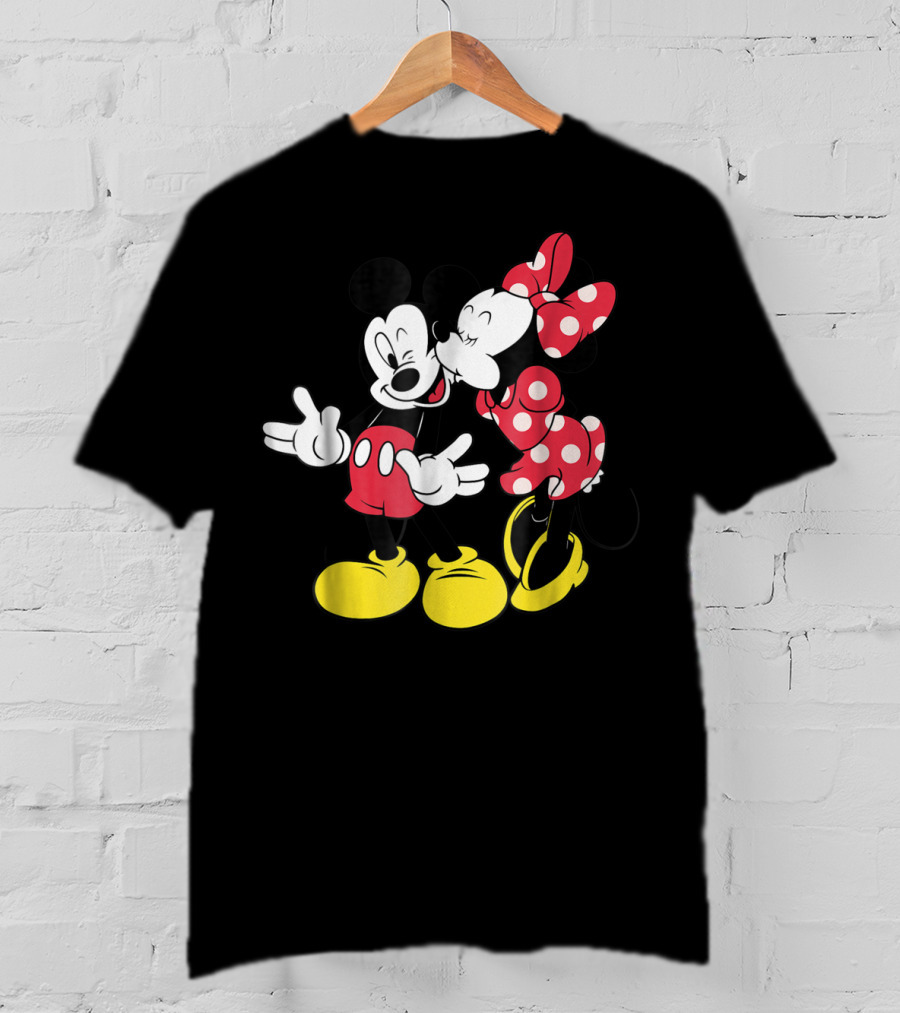Disney Mickey And Minnie Mouse Classic Love Iconic Duo Bold Colors T-Shirt