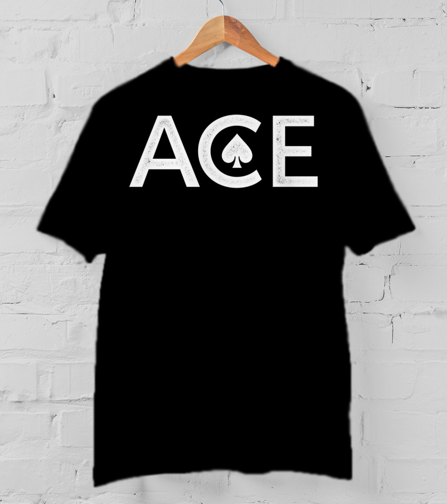 Ace Spade Symbol Texas Hold'em Poker Playing Card T-Shirt