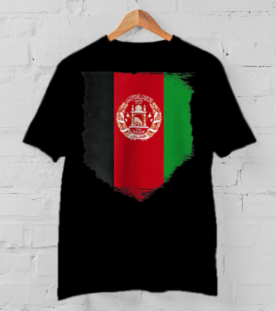 Afghanistan Pocket Afghan Flag Emblem T-Shirt