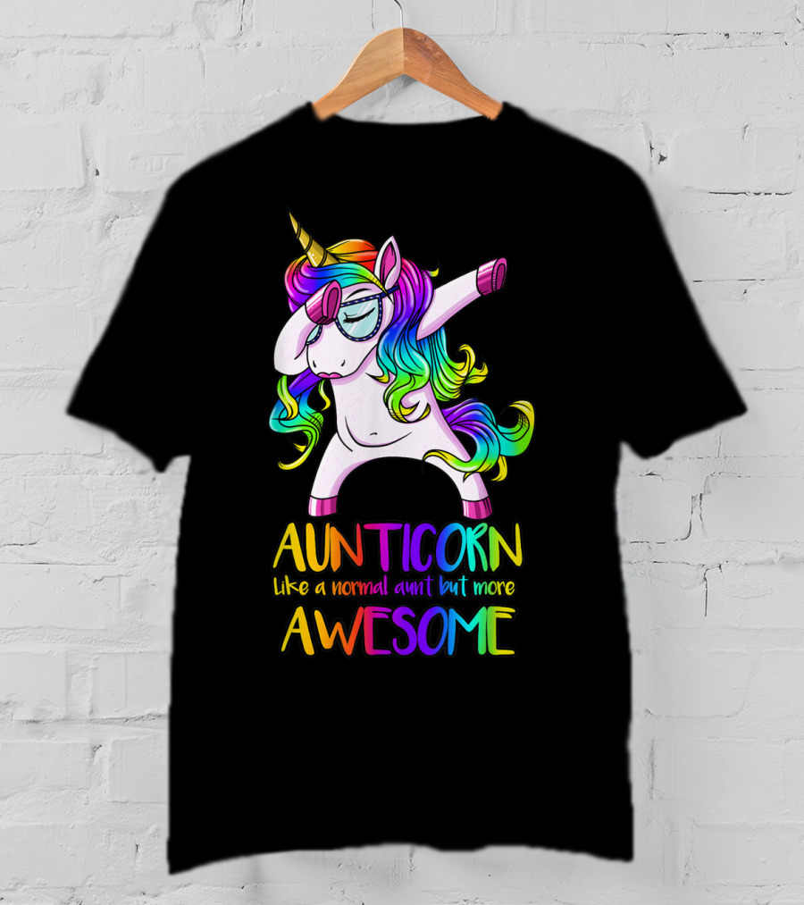 Aunticorn Like A Normal Aunt But More Awesome Unicorn Dab Dance T-Shirt