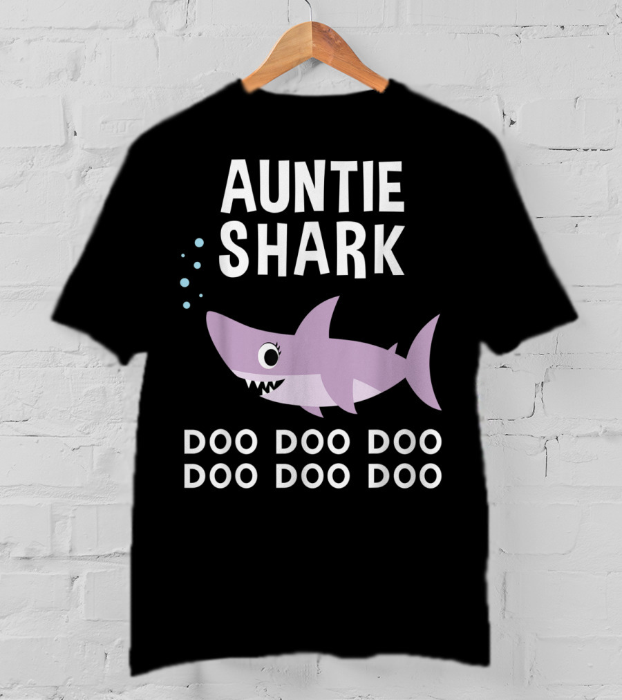 Auntie Shark Doo Doo Doo Matching Family Pajamas T-Shirt