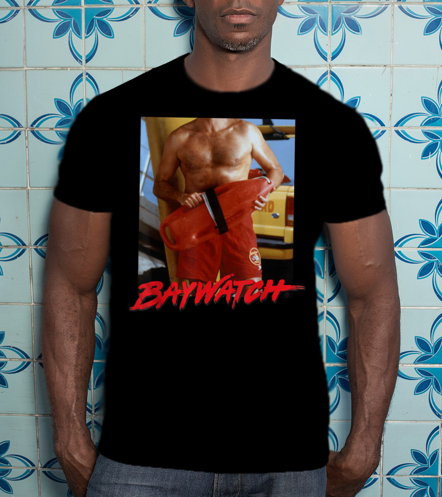 Baywatch I'm Mitch Lifeguard Image T-Shirt