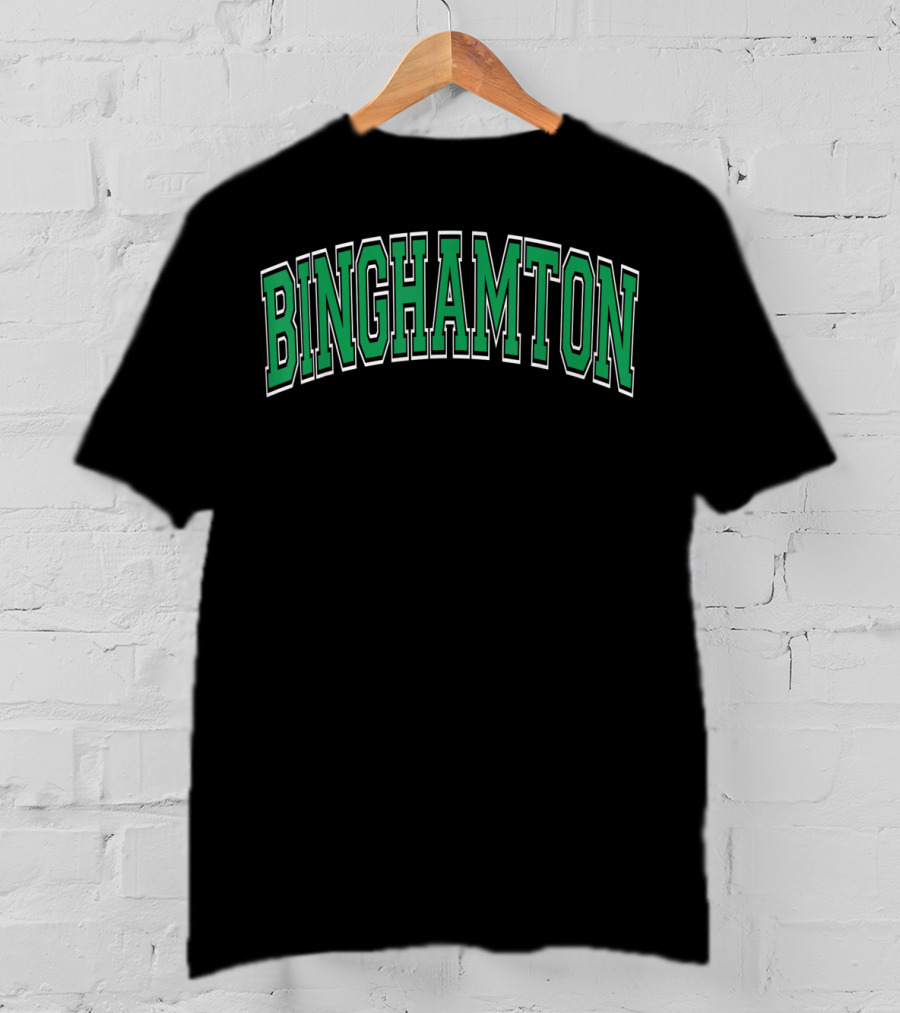 Binghamton Varsity Green Text Arch T-Shirt